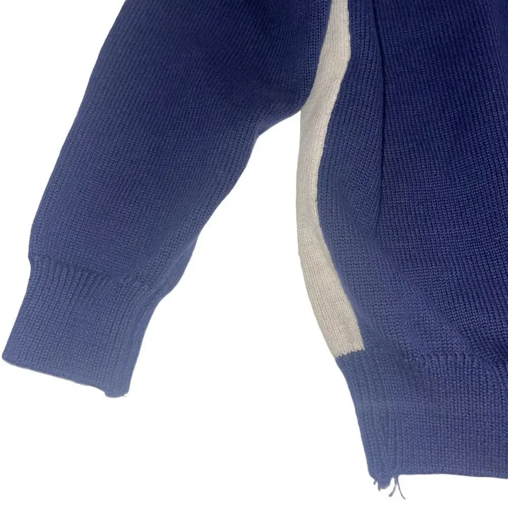 Gymboree Navy & Cream‎ Snowflake 1/4 Zip Sweater - Size Small (5/6)